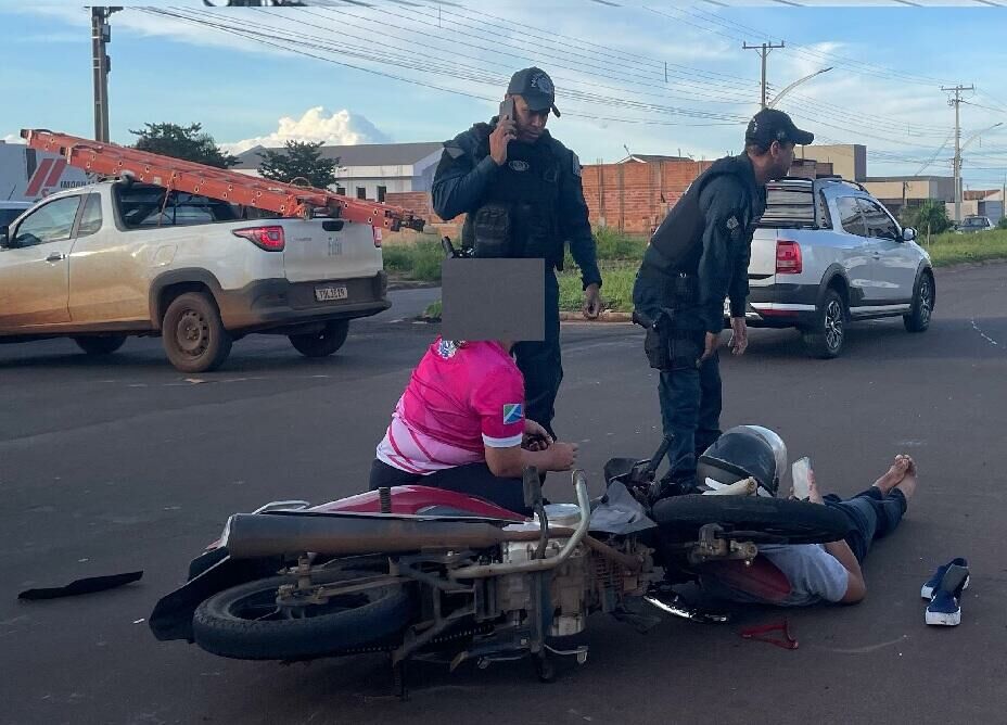 Imagem de compartilhamento para o artigo Motociclista fica ferido após ser atingido por motorista em Chapadão do Sul da MS Todo dia